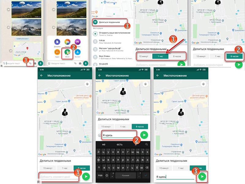 Як скинути геолокацію по Whatsapp: відправка розташування з андроїда або айфону, способи поділитися та оновити дані