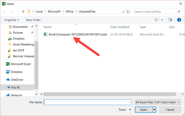 Що робити, якщо файл Excel не збережено