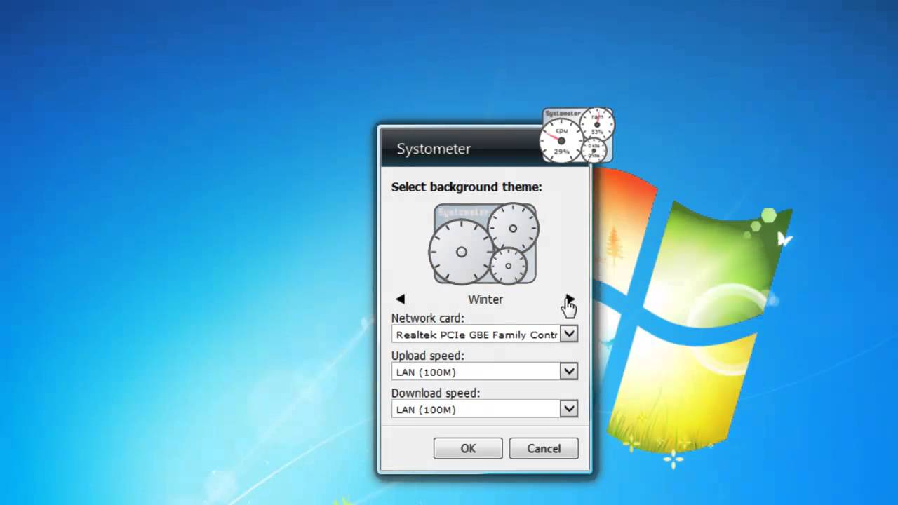 Віджет швидкості Інтернету для Windows 10
