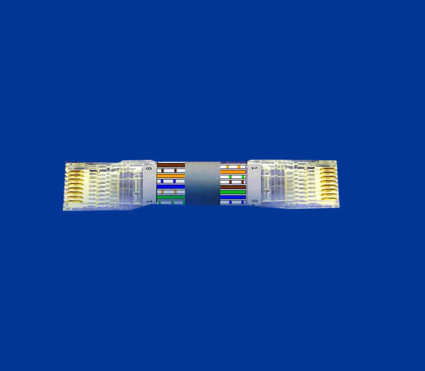 Розпинування інтернет кабелю RJ-45 на 4 та 8 проводів.
