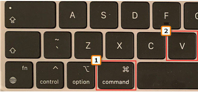 Command + V