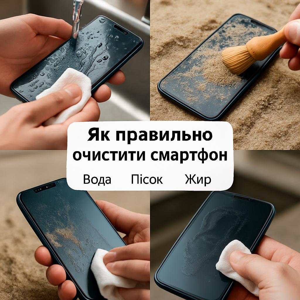 Як правильно очистити смартфон. Вода, пісок, жир: екстремальні випадки забруднення Як правильно очистити смартфон. Вода, пісок, жир: екстремальні випадки забруднення