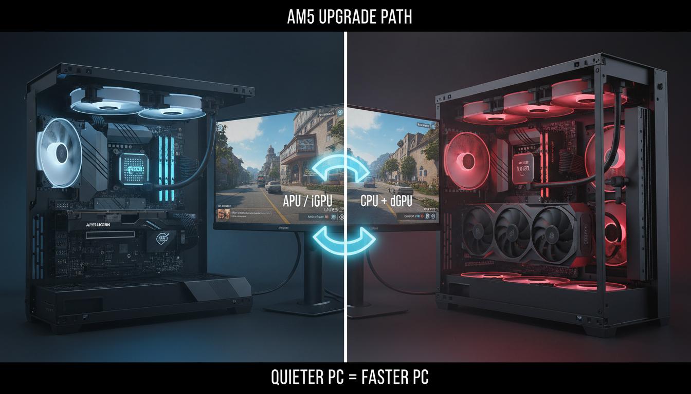 Перехід на AM5: Ryzen 5 7600 проти Ryzen 5 8600G. . Охолодження: тихіший ПК — продуктивніший ПК Перехід на AM5: Ryzen 5 7600 проти Ryzen 5 8600G. . Охолодження: тихіший ПК — продуктивніший ПК