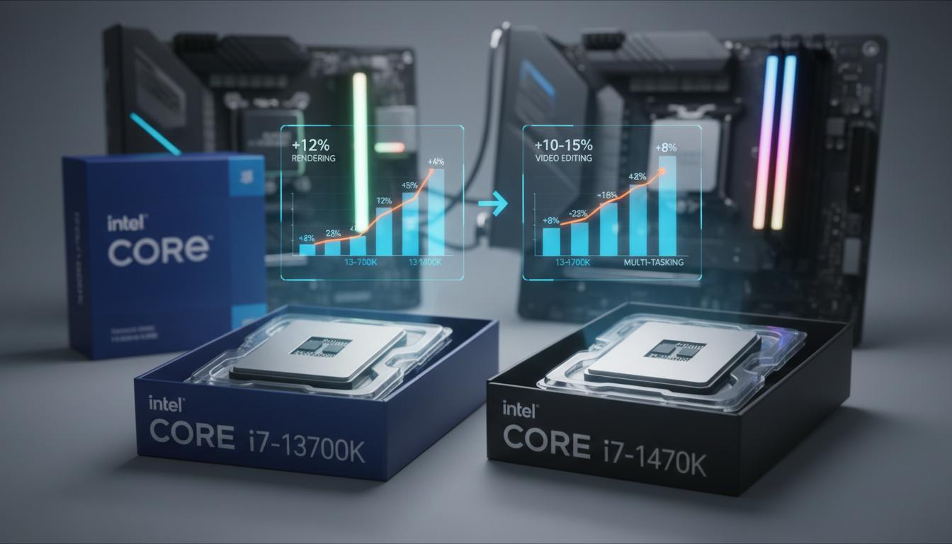 Intel Core i7-14700K проти попередника i7-13700K: чи є реальний приріст? . Продуктивність у робочих задачах і рендерингу Intel Core i7-14700K проти попередника i7-13700K: чи є реальний приріст? . Продуктивність у робочих задачах і рендерингу