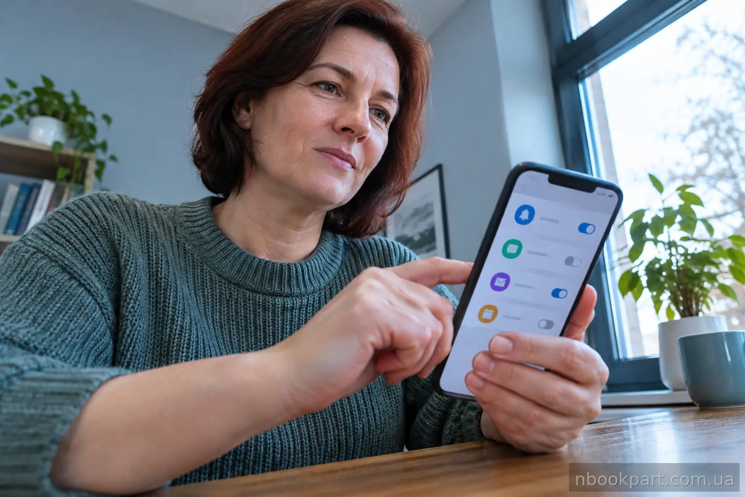 Людина перевіряє глобальні налаштування сповіщень на смартфоні з Android