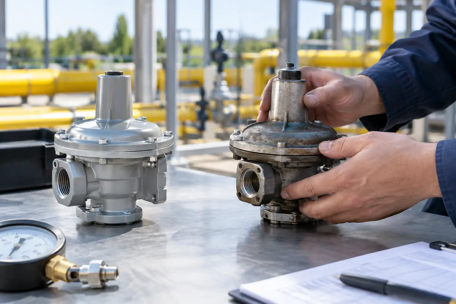 Порівняння двох промислових регуляторів тиску газу